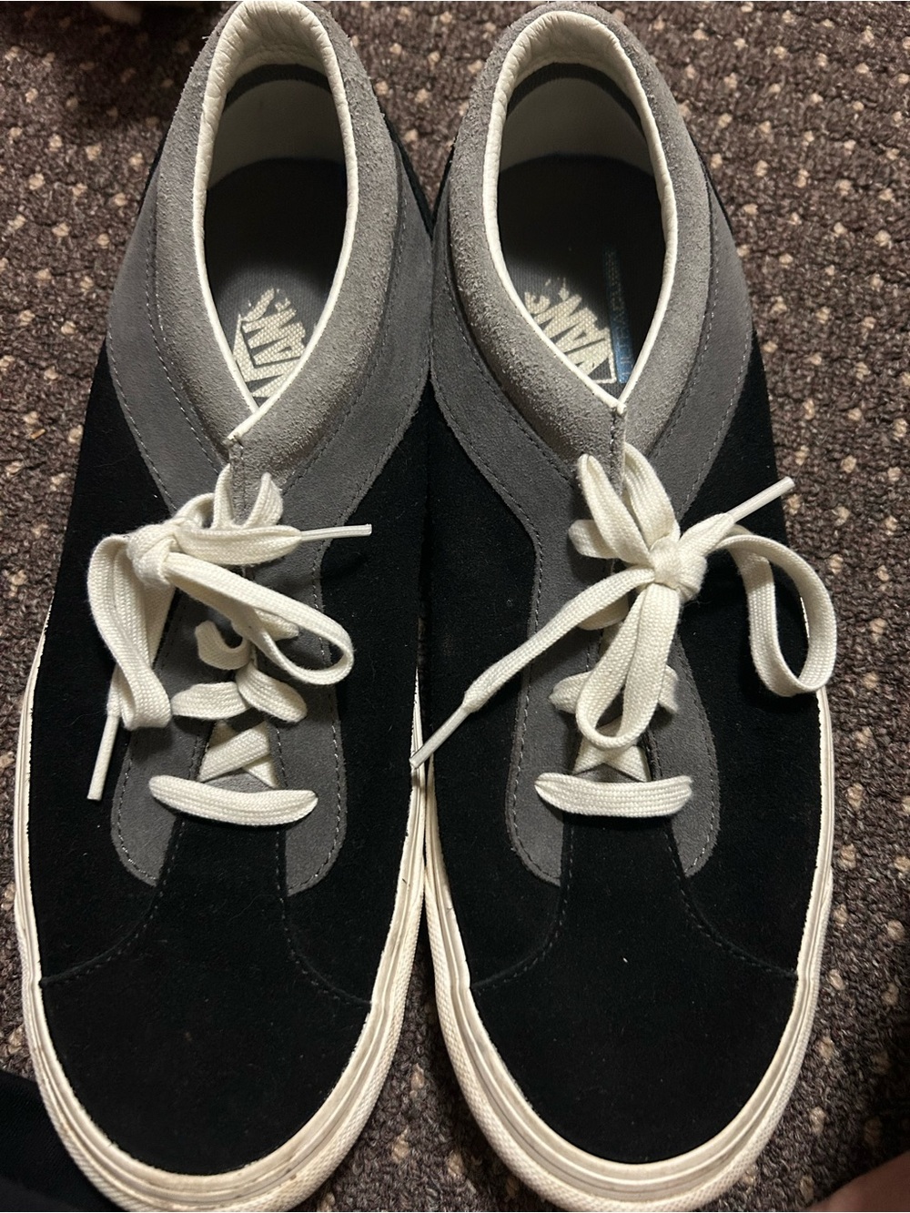 Vans Two-Tone Black and Gray Suede Low-Top Sneakers